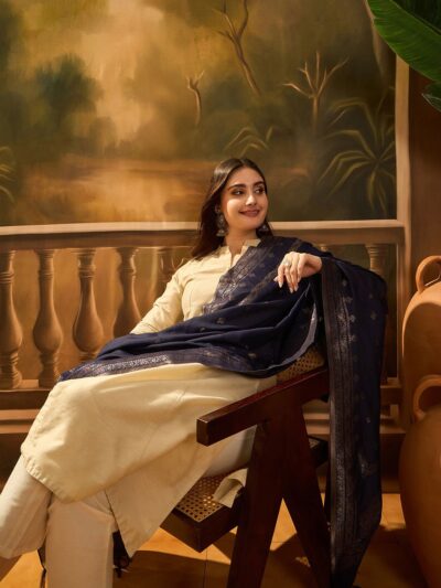 Ethnic Motifs Woven Design Pure Cotton Jacquard Dupatta