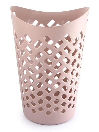 Cello Flexi Multipurpose Plastic Laundry Basket, Beige, 50 Ltrs | Lightweight and Portable | Storage Organizer | Convenient Handling | Useful For Storing Clothes, Toys, Books