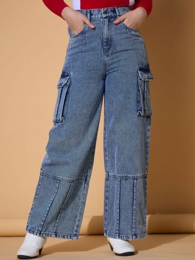 Girls Low Distress Acid Wash Jeans