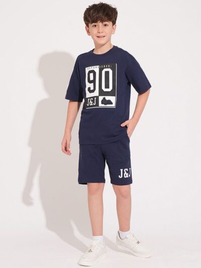 Boys Typography Printed Regular Fit Shorts