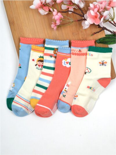 FOOTPRINT 6 Pairs Infant Kids Unisex Multi-Colored