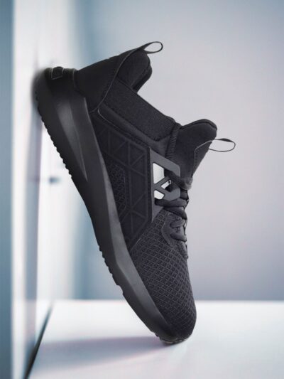 Unisex Kids Black Textile Running Shoes